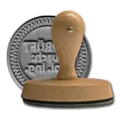 Wooden stamp round d-90 mm