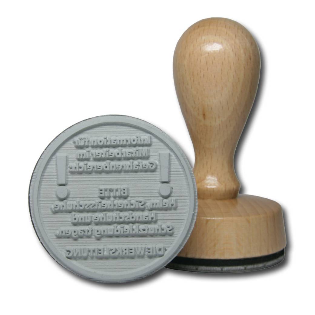 Wooden Stamp round d-50 mm